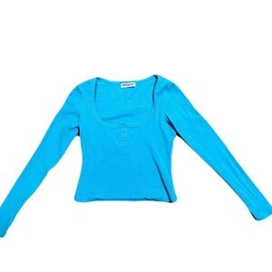 Princess Polly Vibrant Blue Scoop Neck Top